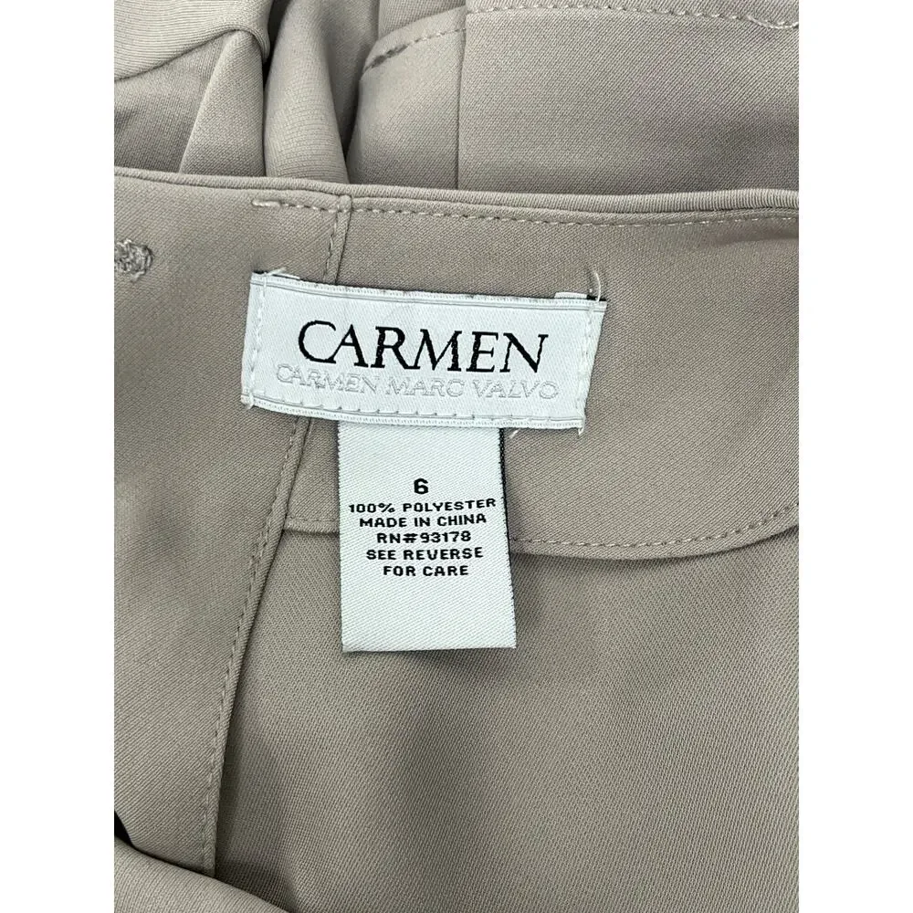 Carmen Marc Valvo Blush Bell Sleeve Blouse Women’s Size 6 Minimalist Dressy Top - Picture 2 of 8